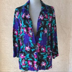Vintage 90’s Petite Sophisticate Floral Blazer Med